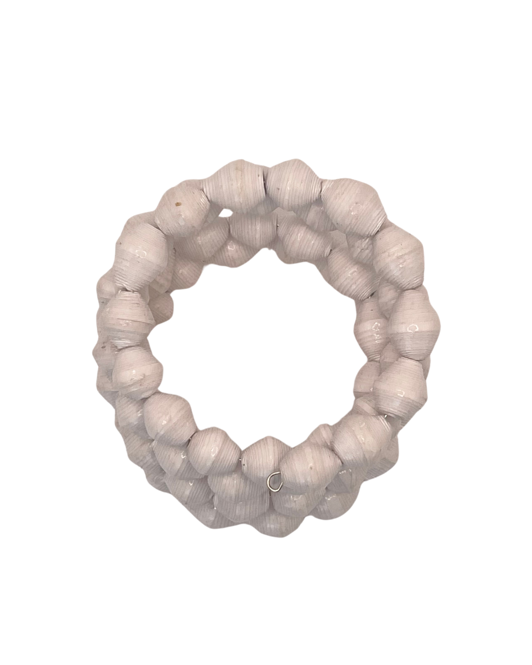 White Paper Bead Bracelet
