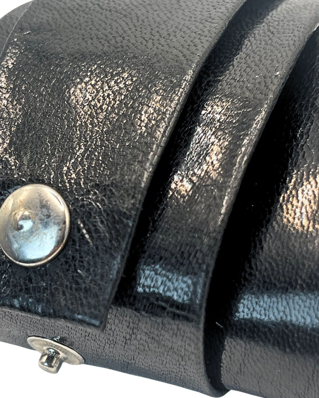 Black Faux Leather Wrap Bracelet
