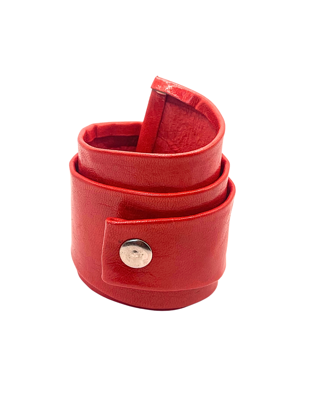 Red Faux Leather Wrap Bracelet