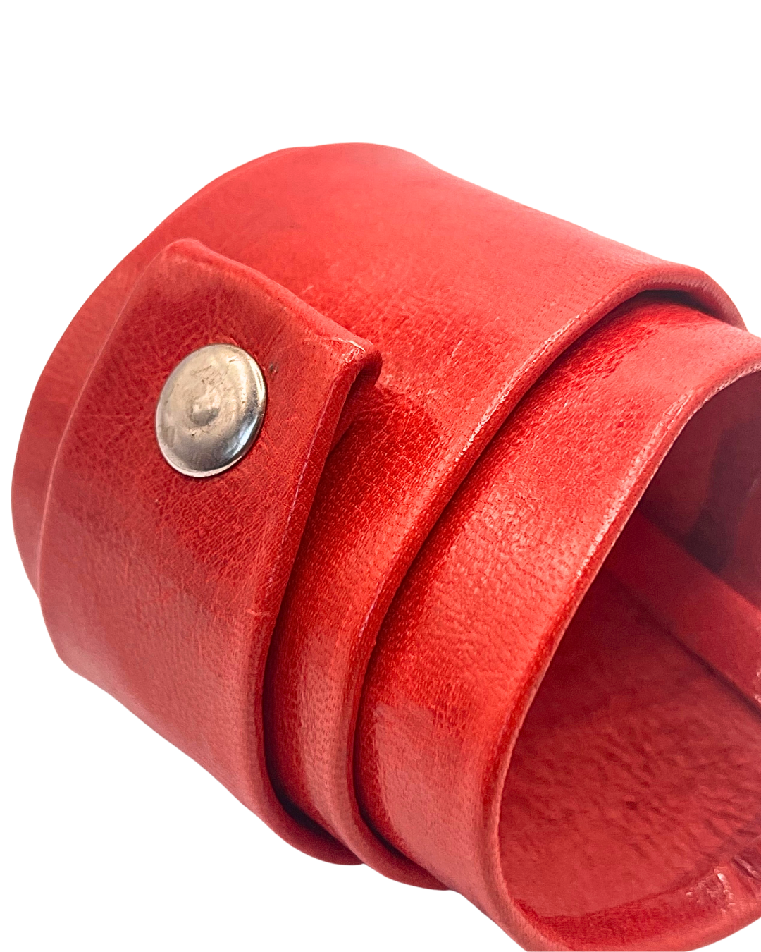 Red Faux Leather Wrap Bracelet