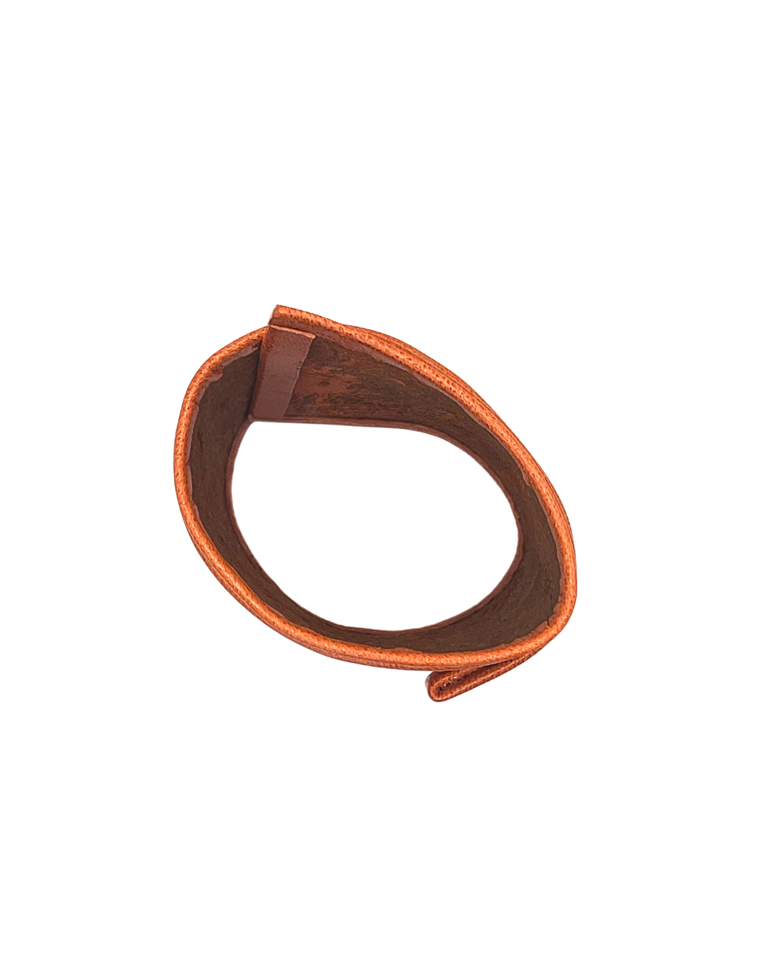 Orange Faux Leather Wrap Bracelet