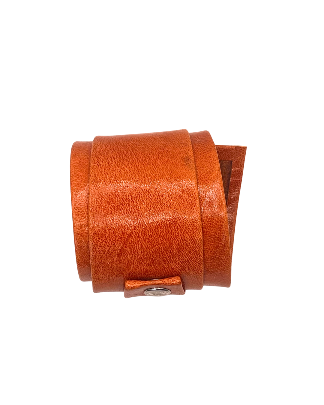 Orange Faux Leather Wrap Bracelet