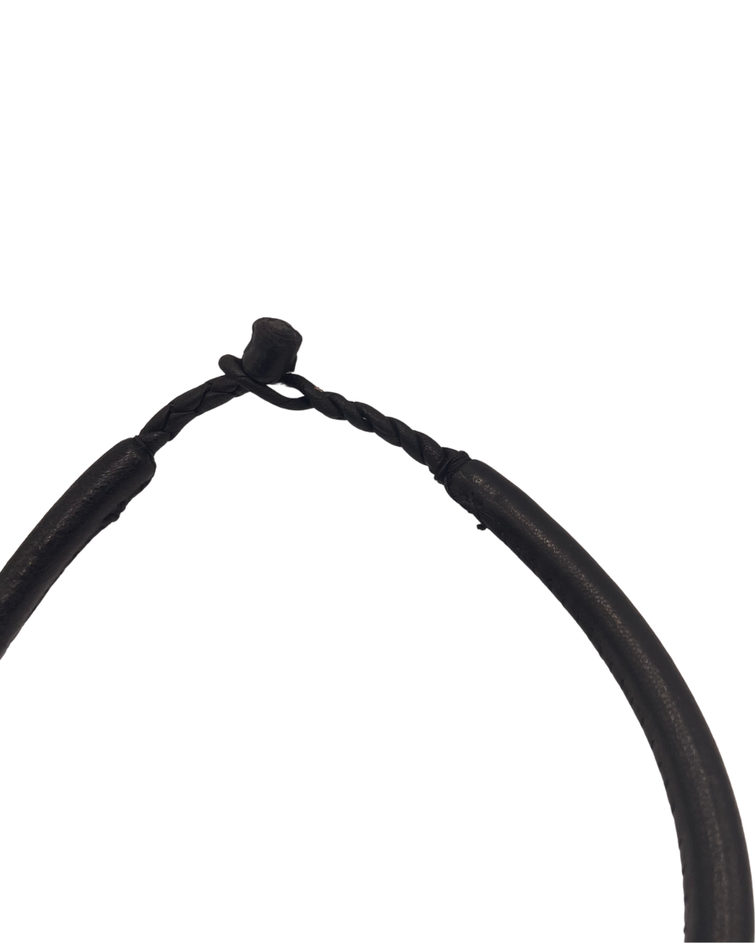 Black and Gold Adjustable Handmade Leather Necklace