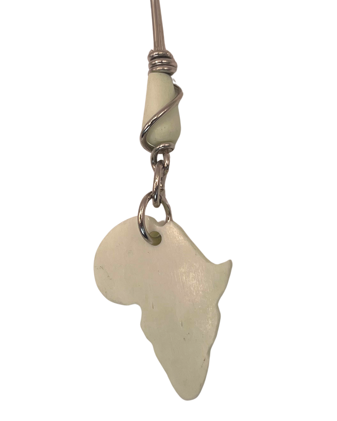 African Map Bone Earring