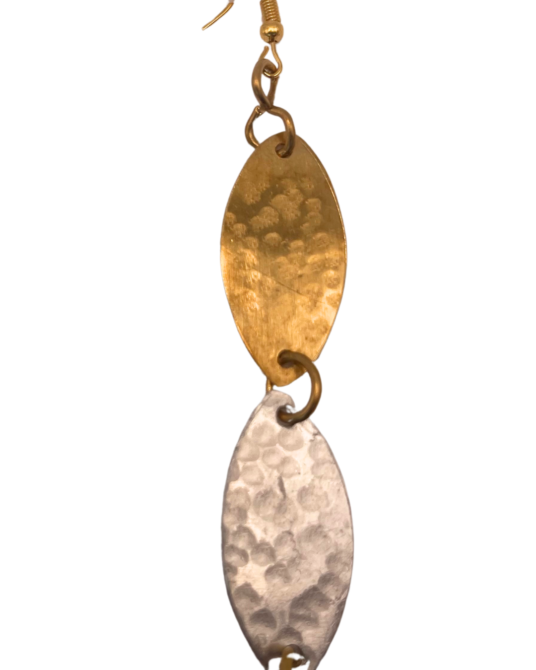 Brass Gold and Silver Aluminum Earring