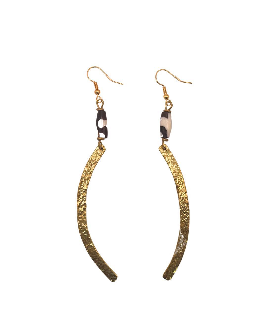 Brass/Bone Earring