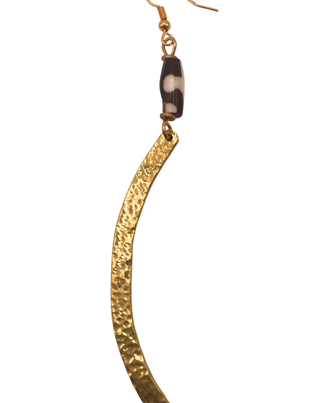 Brass/Bone Earring