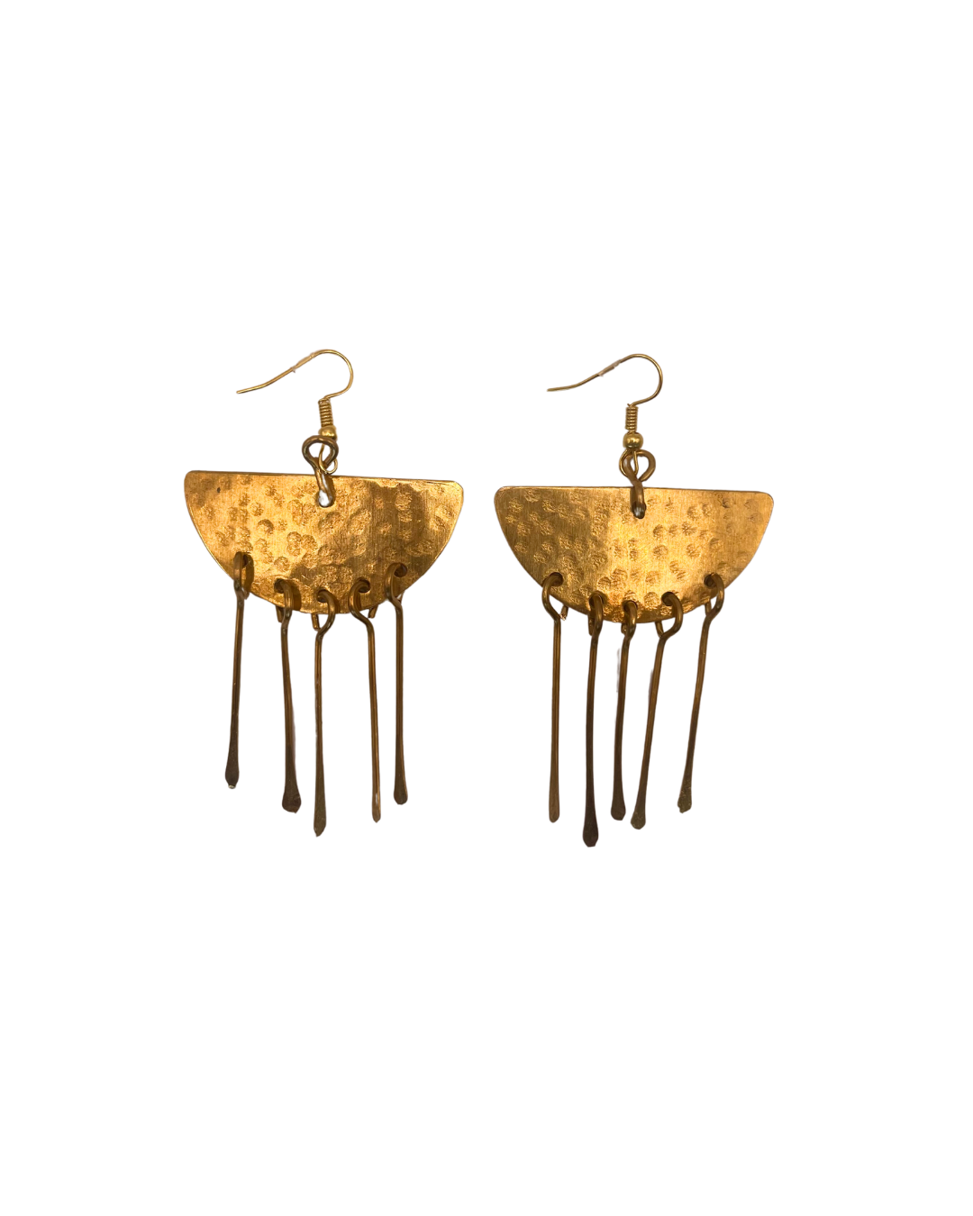 Gold Brass Tear Drop Earring