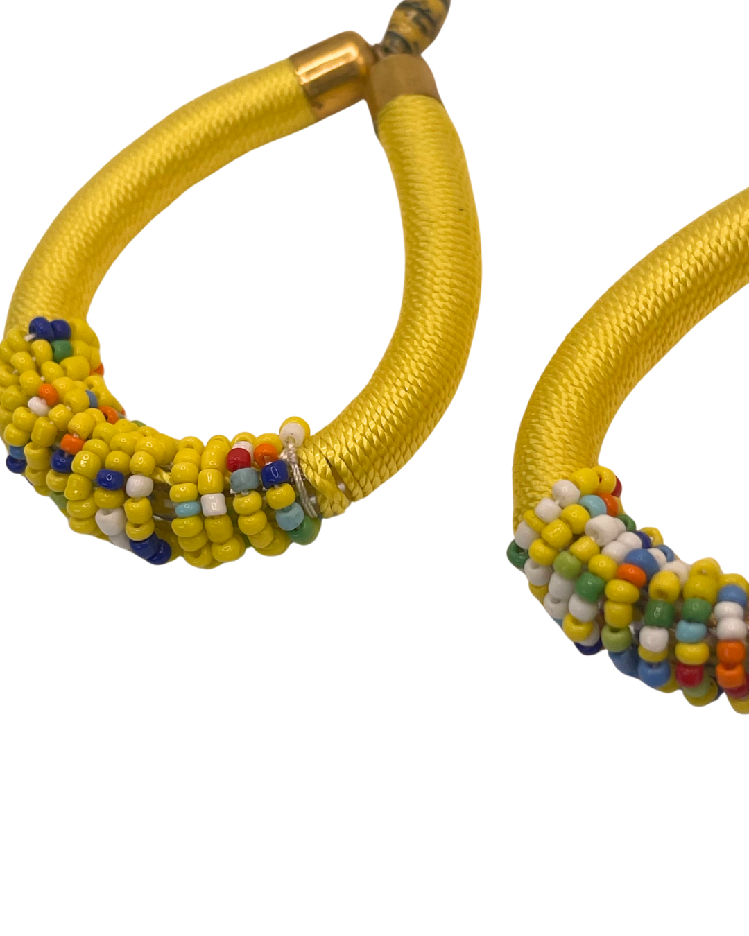Yellow Multicolor Bead Earring