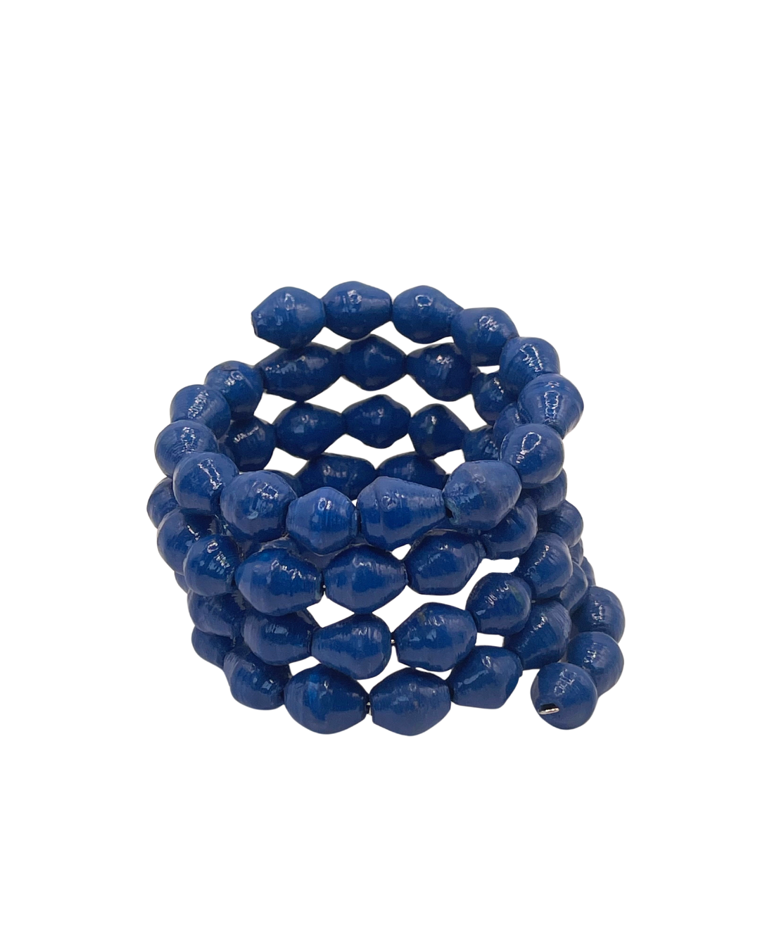 Blue Paper Bead Bracelet