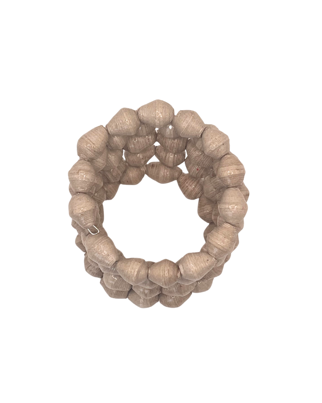 Taupe Paper Bead Bracelet