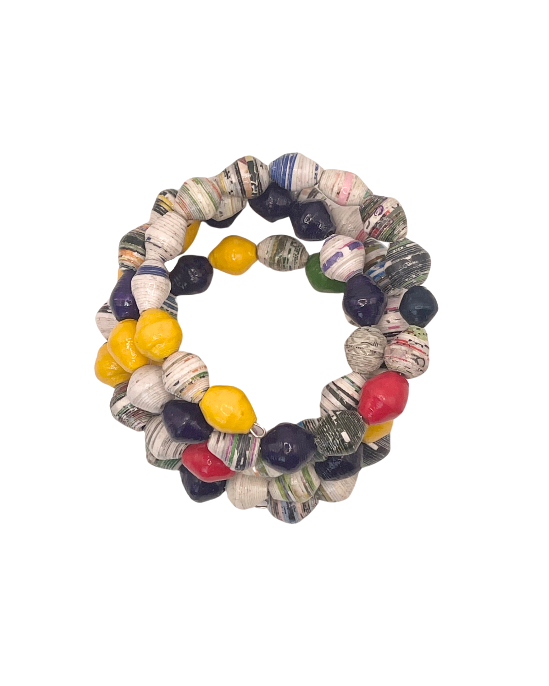 Multicolor Paper Bead Bracelet