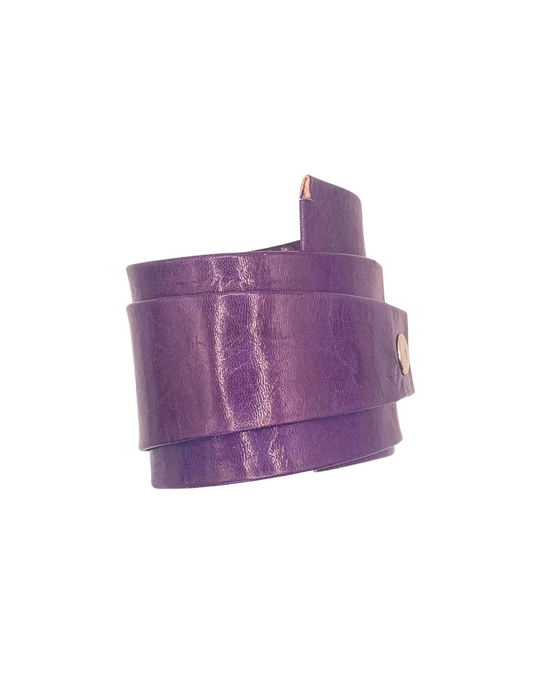 Purple Faux Leather Wrap Bracelet