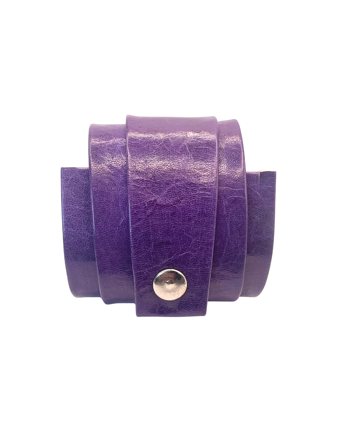 Purple Faux Leather Wrap Bracelet