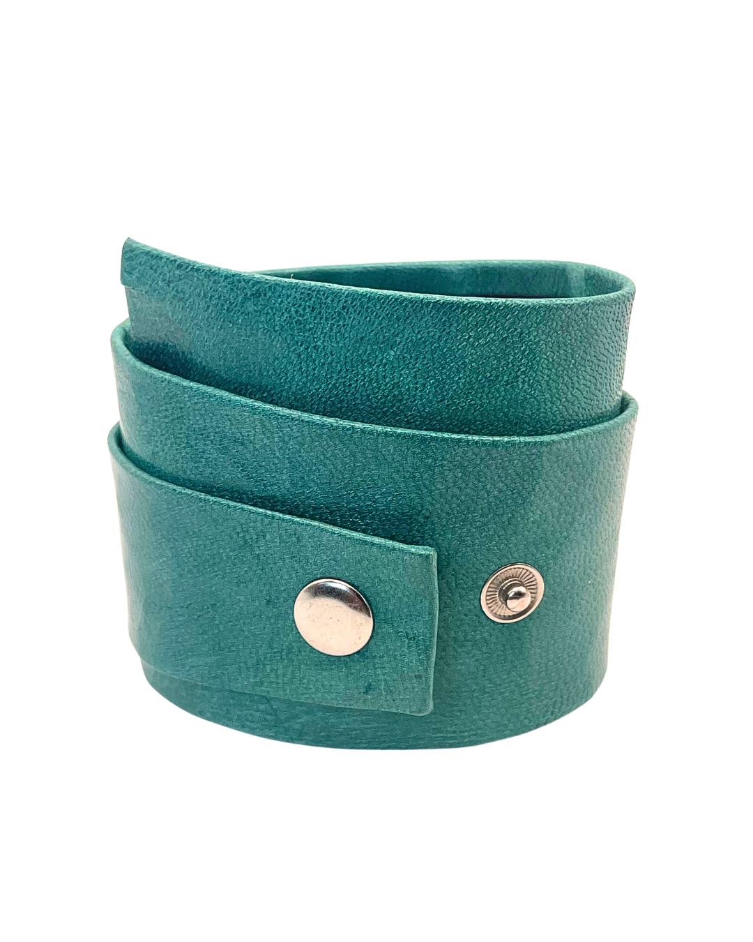Forest Green Faux Leather Wrap Bracelet