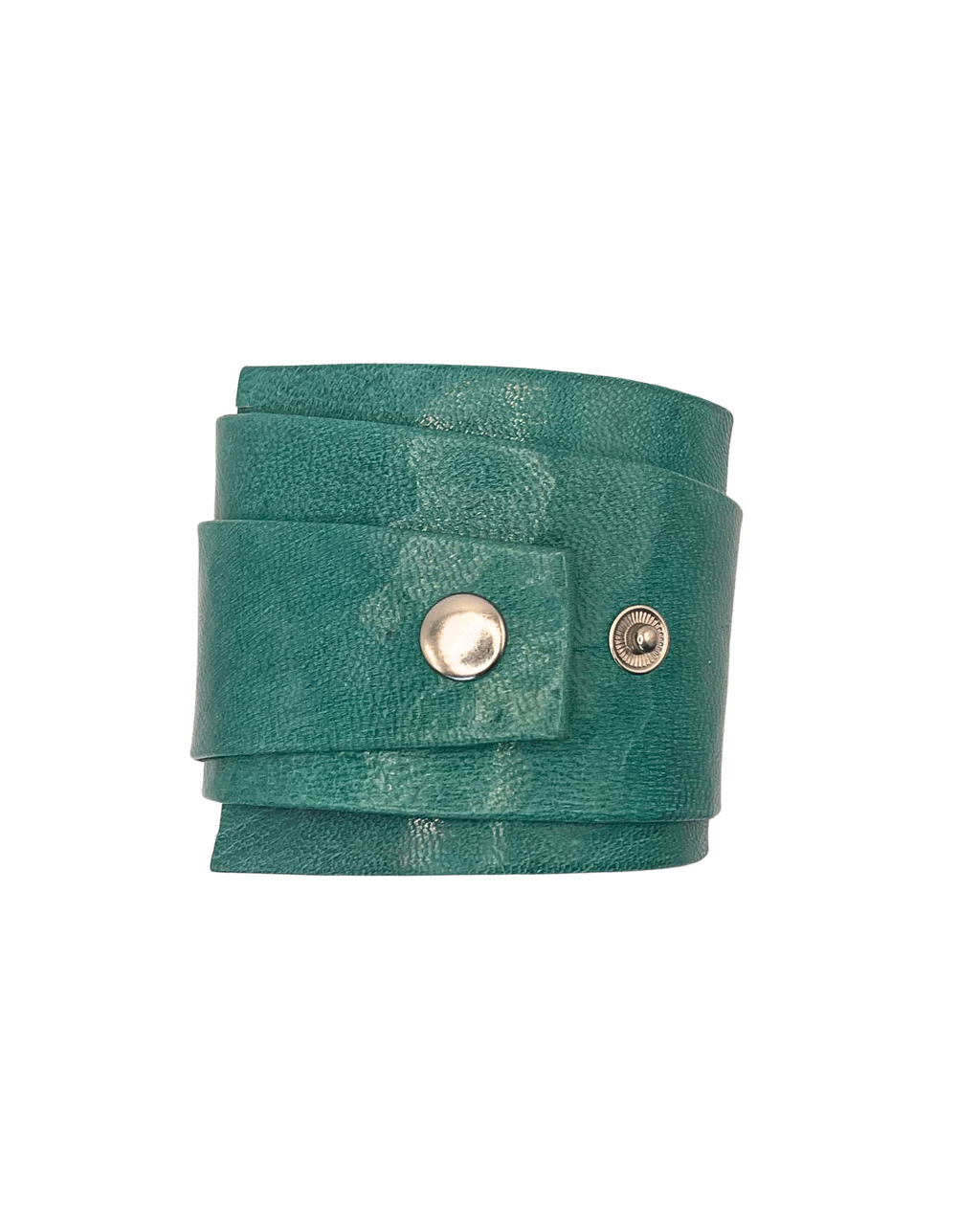 Forest Green Faux Leather Wrap Bracelet