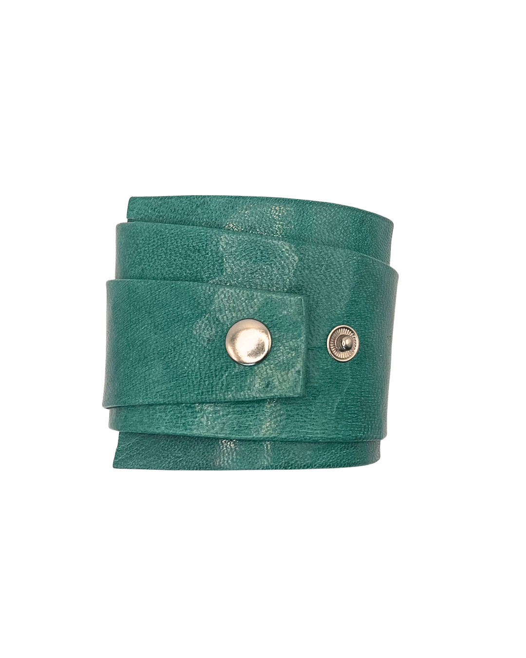 Forest Green Faux Leather Wrap Bracelet