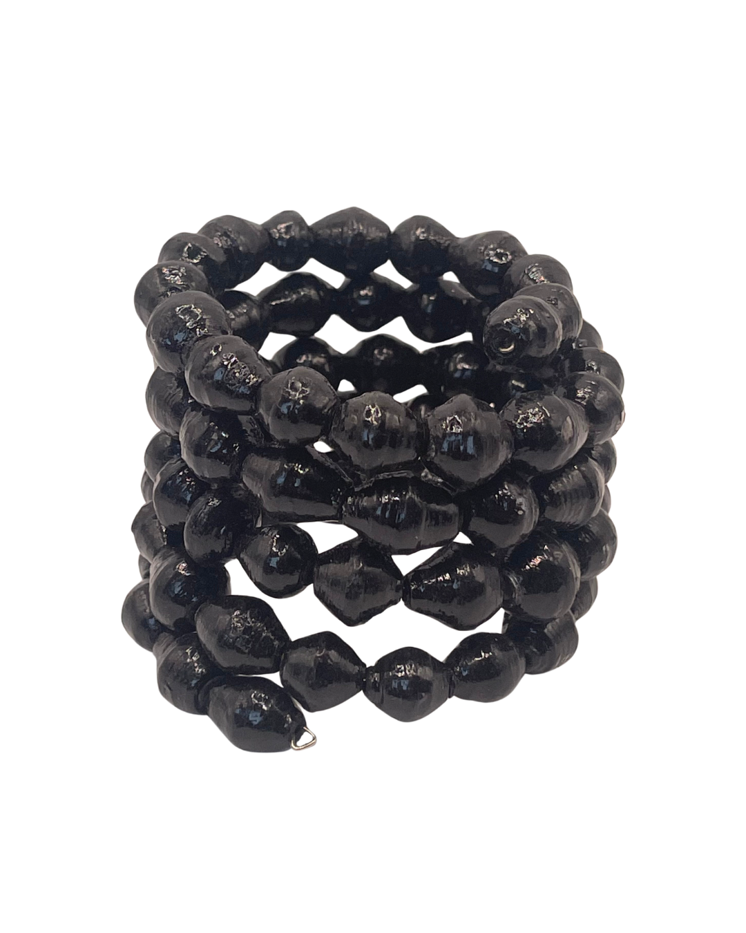 Black Paper Bead Bracelet
