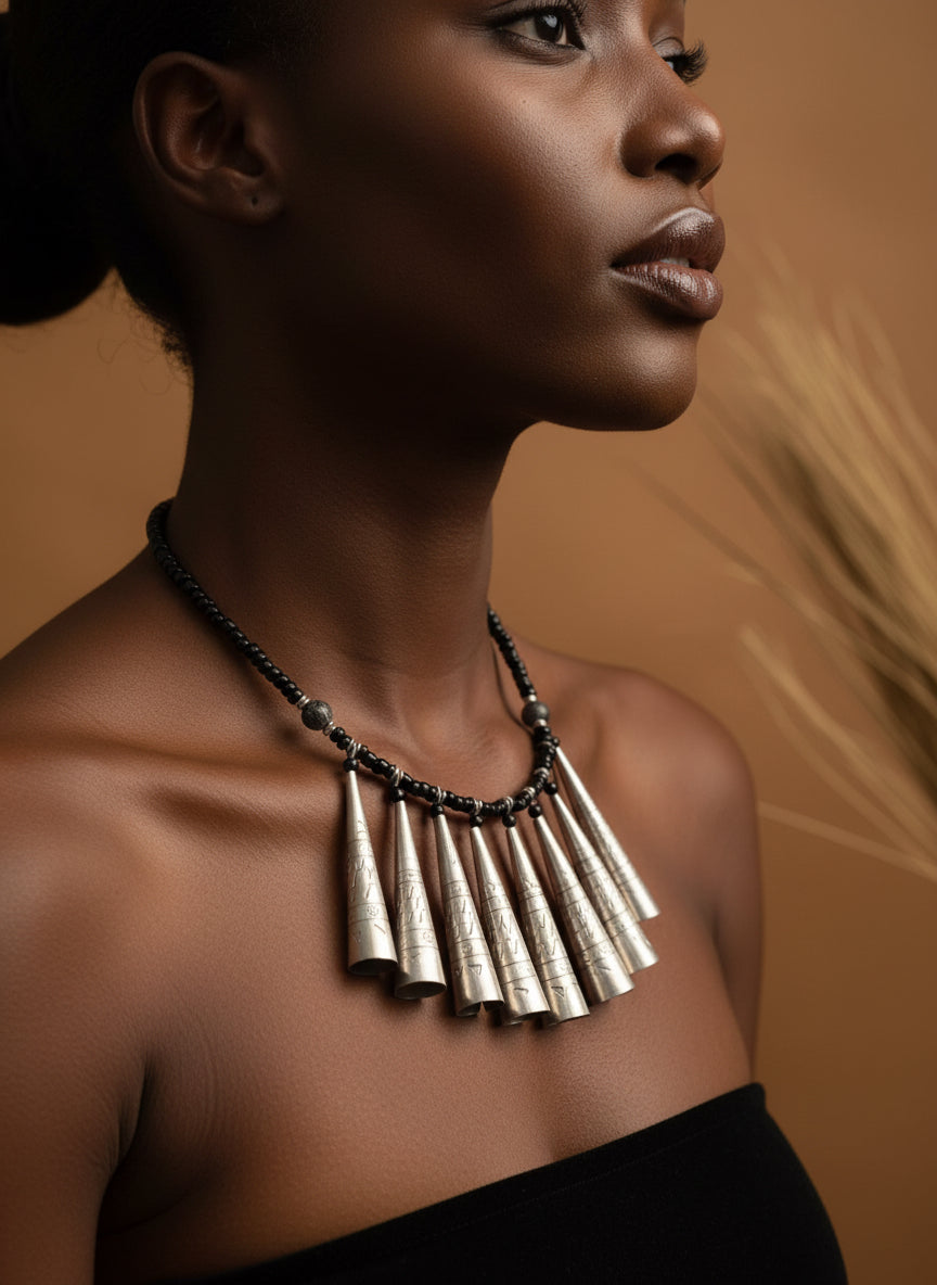 Recycled aluminum pendant necklace