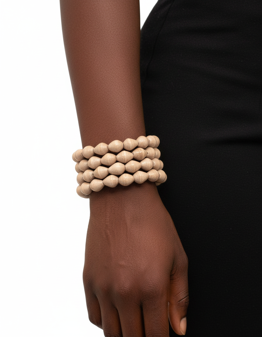 Paper Bead Wrap around bracelet