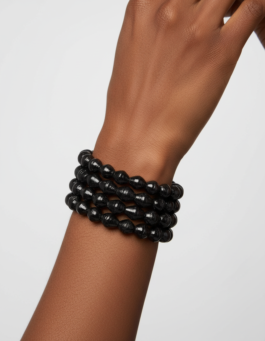 Paper Bead Wrap around bracelet