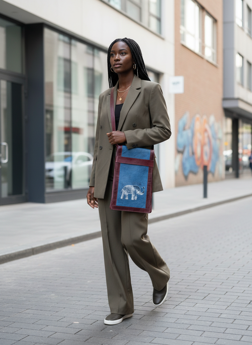 Mali elephant messenger bag