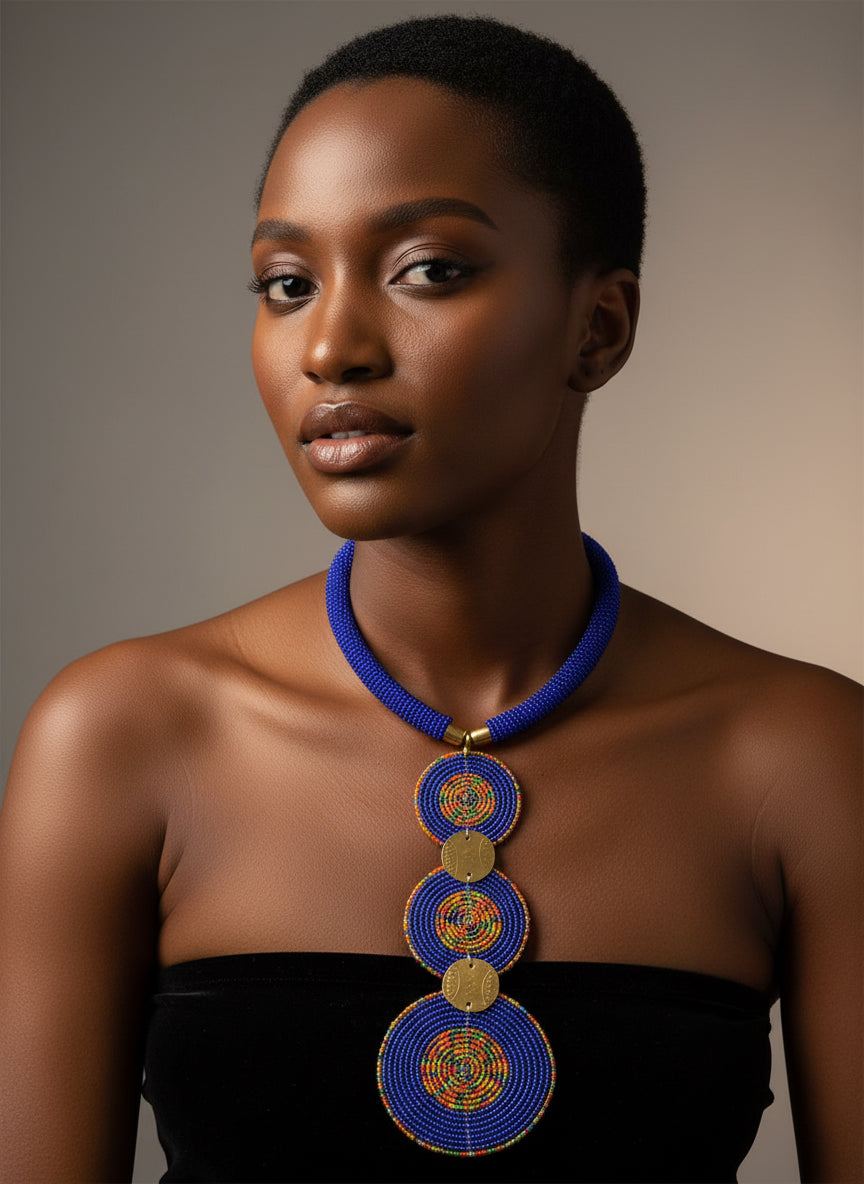 Masaai 3 circle necklaces