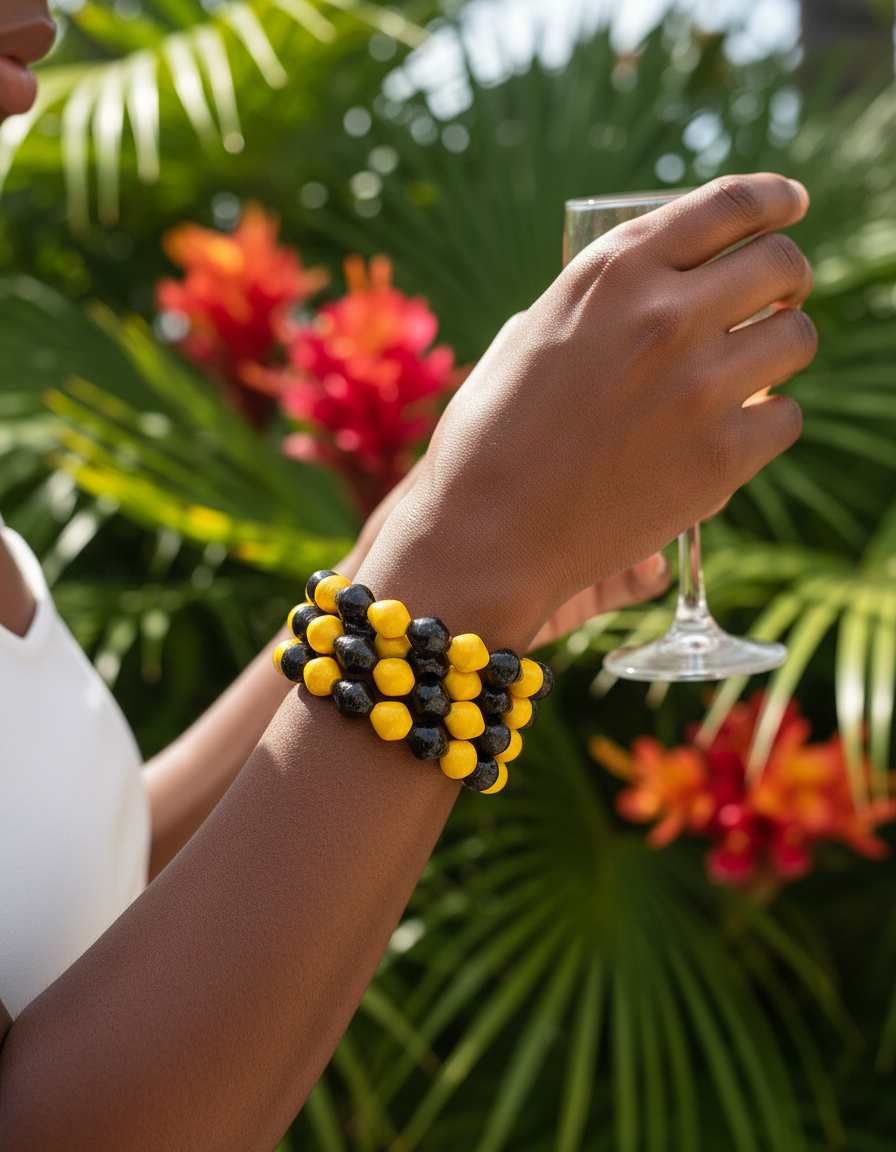 Paper Bead Wrap around bracelet