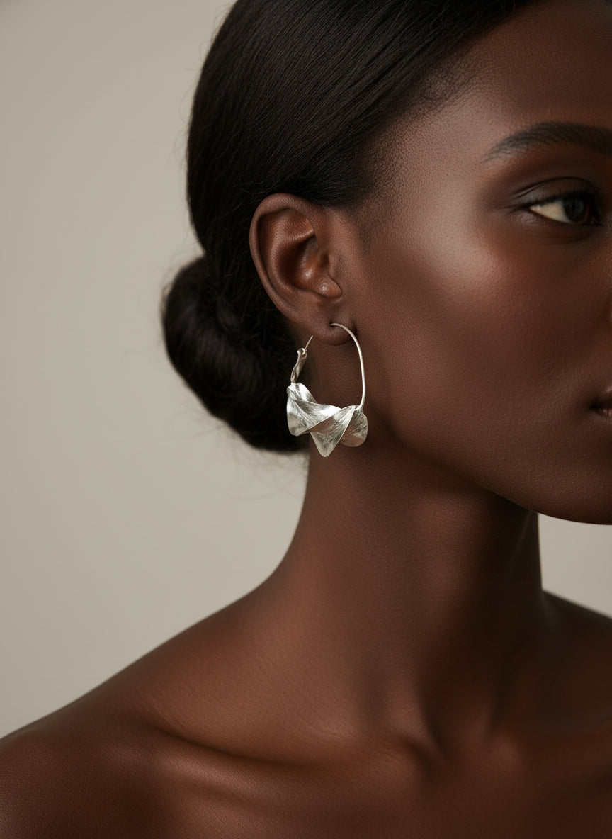 Silver Fulani earrings