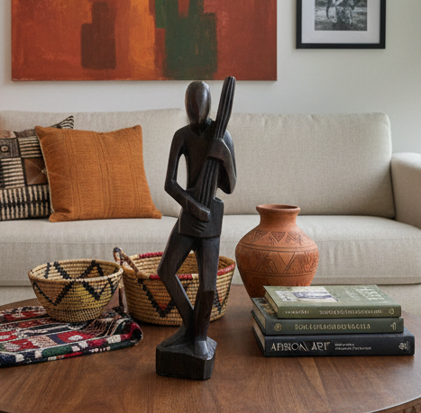 Bass player sculpture