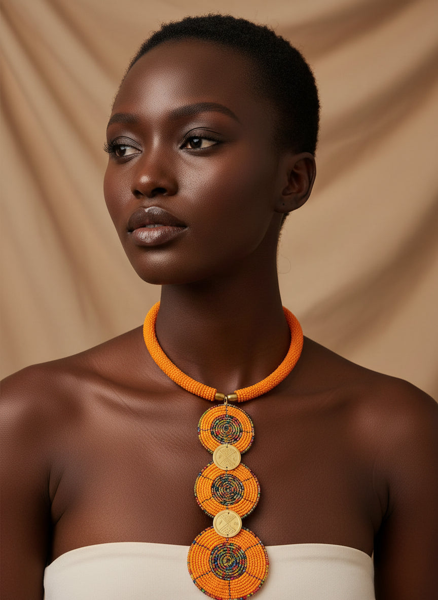 Masaai 3 circle necklaces