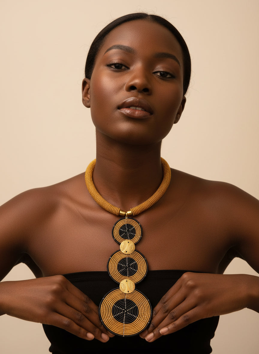 Masaai 3 circle necklaces