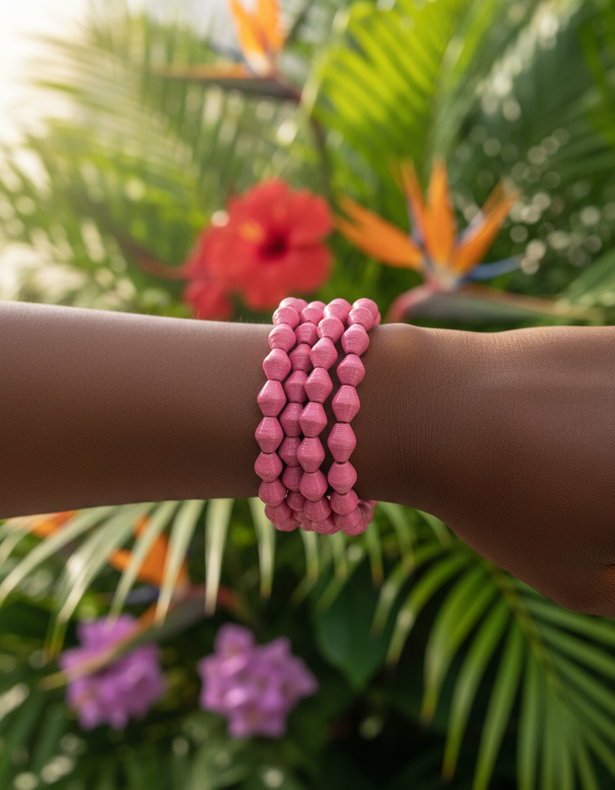 Paper Bead Wrap around bracelet