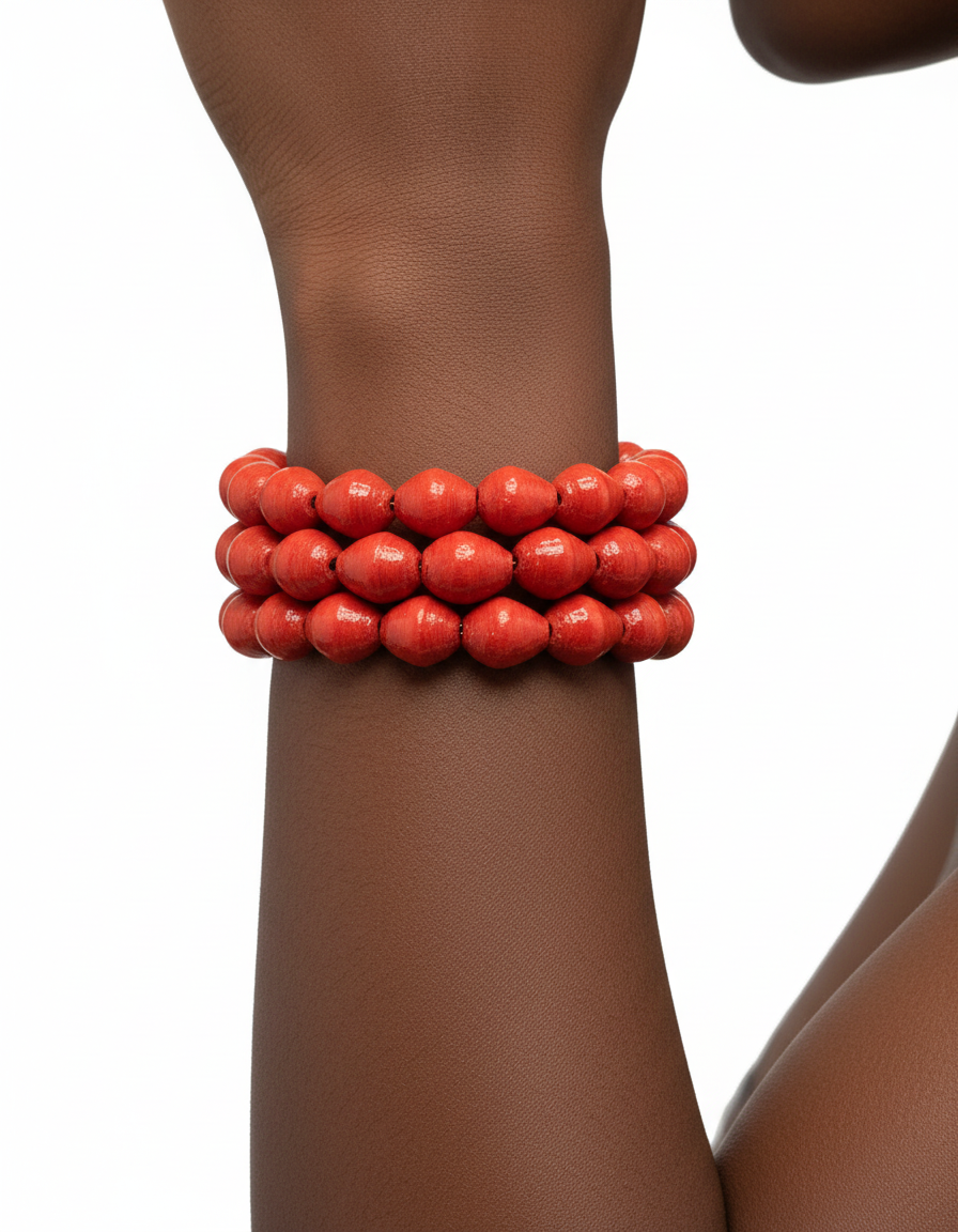Paper Bead Wrap around bracelet
