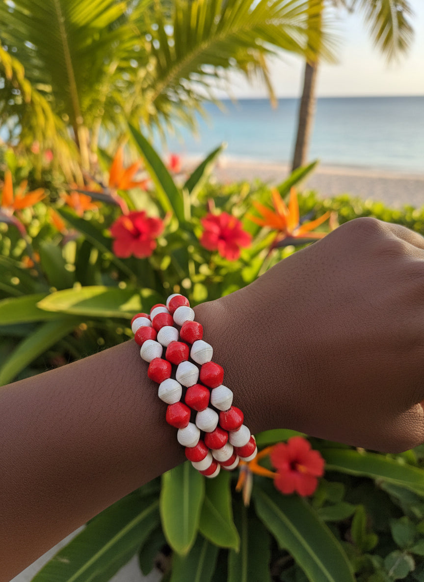 Paper Bead Wrap around bracelet