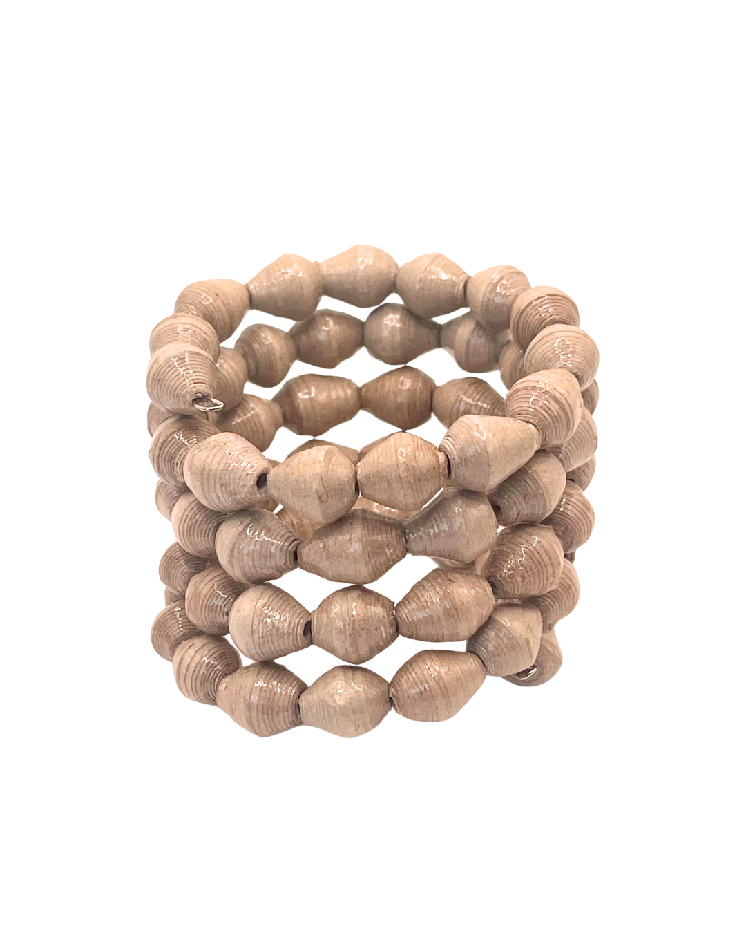 Taupe Paper Bead Bracelet