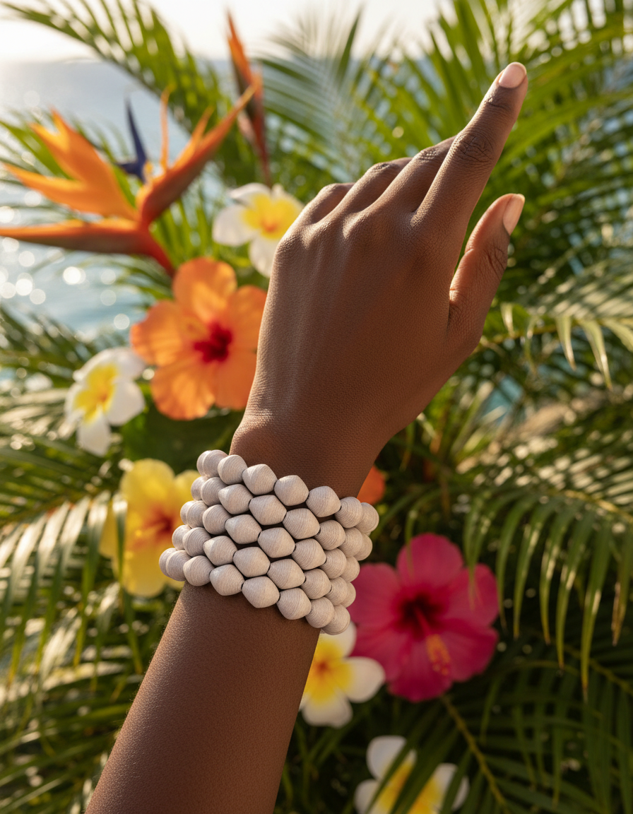 Paper Bead Wrap around bracelet