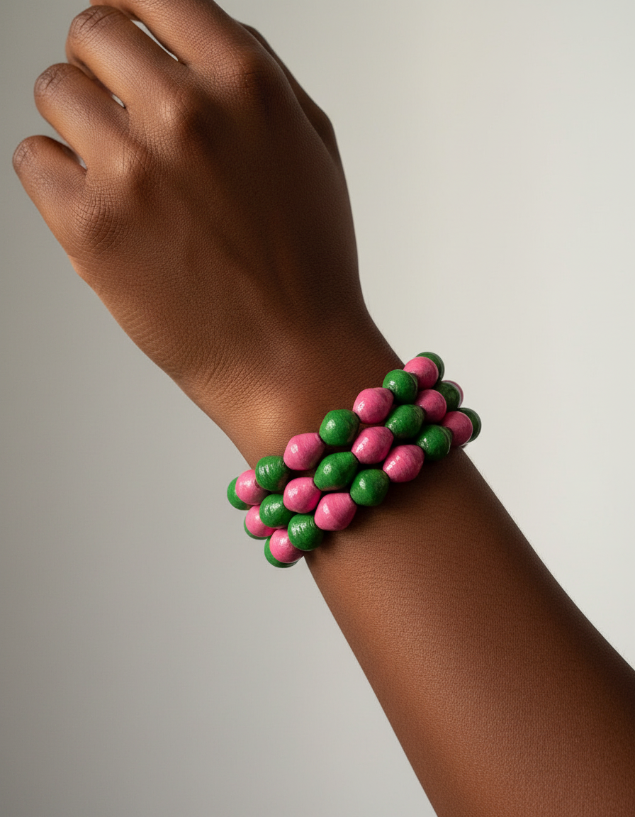 Paper Bead Wrap around bracelet